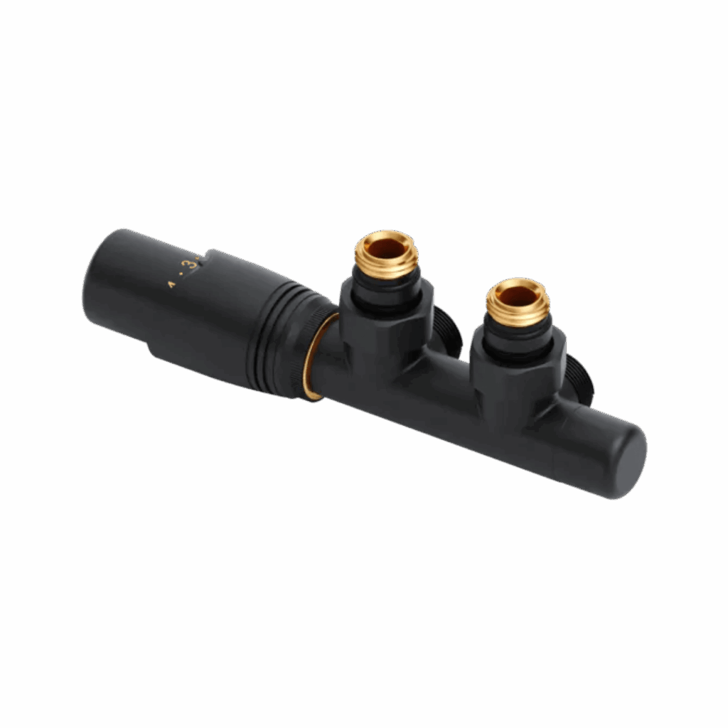 Volaro 2.0 zestaw zintegrowany termostat grzejnikowy lewy, czarny mat