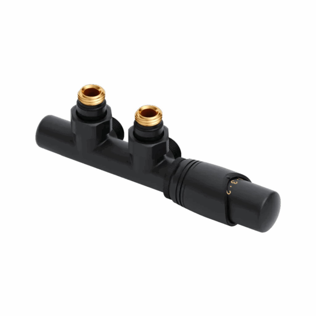 Volaro 2.0 zestaw zintegrowany termostat grzejnikowy prawy, czarny mat