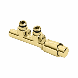Volaro 2.0 zestaw zintegrowany termostat grzejnikowy prawy, złoty połysk