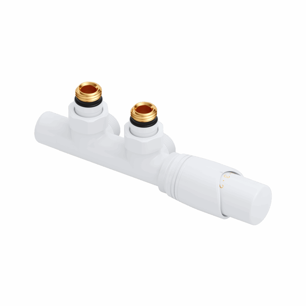 Volaro 2.0 zestaw zintegrowany termostat grzejnikowy prawy, biały mat