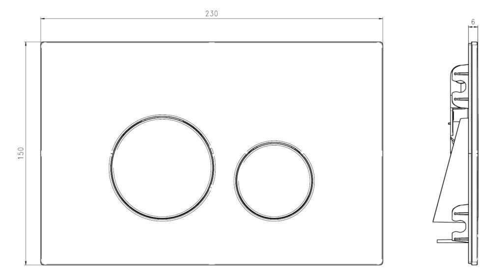JOMO/WERIT JOMOTech STELAŻ WC H=1120 + WSPORNIK + PRZYCISK SWITCH CHROM MATOWY 103-000000082