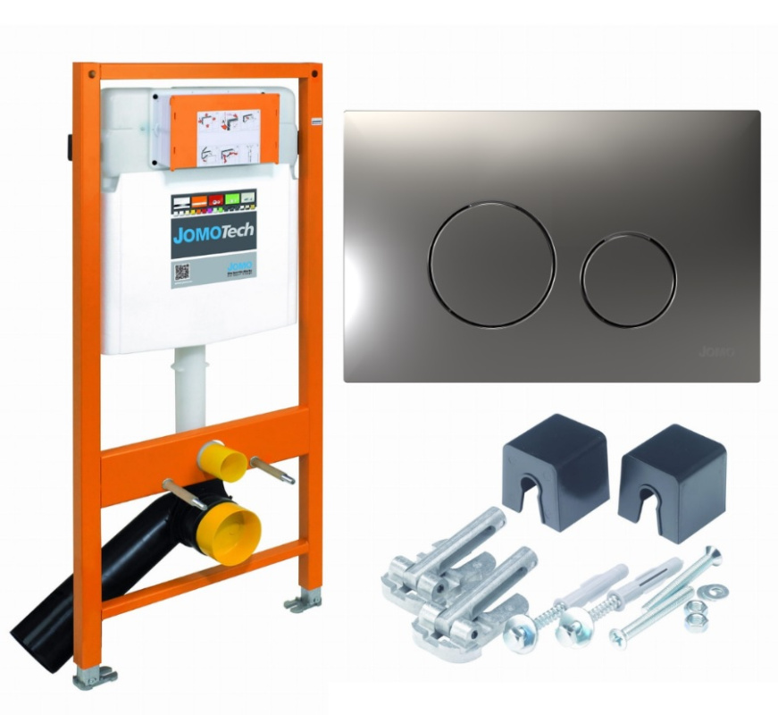 JOMO/WERIT JOMOTech STELAŻ WC H=1120 + WSPORNIK + PRZYCISK SWITCH CHROM MATOWY 103-000000082