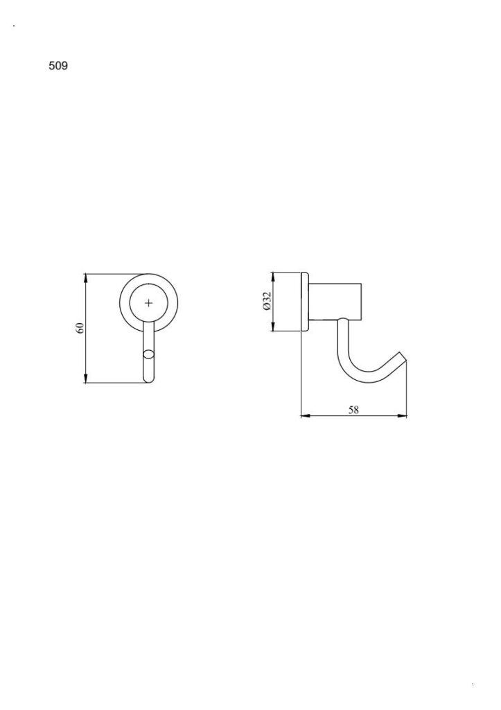Wieszak 1-hakowy ANDEX Sanibella 509CC chrom