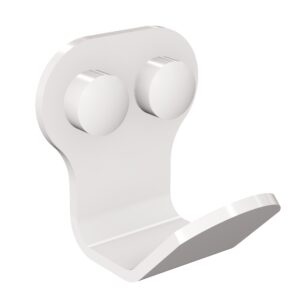 Wieszak 1-hakowy ANDEX Technic 327B stal nierdzewna biały