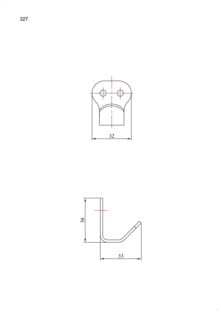 Wieszak 1-hakowy ANDEX Technic 327NG stal nierdzewna czarny