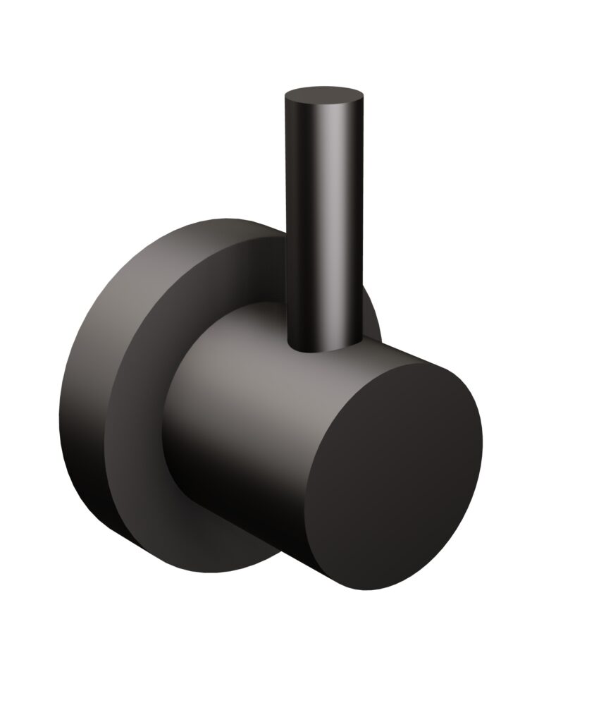 Wieszak 1-hakowy długość 3 cm ANDEX Norwegian 465NG stal nierdzewna czarny