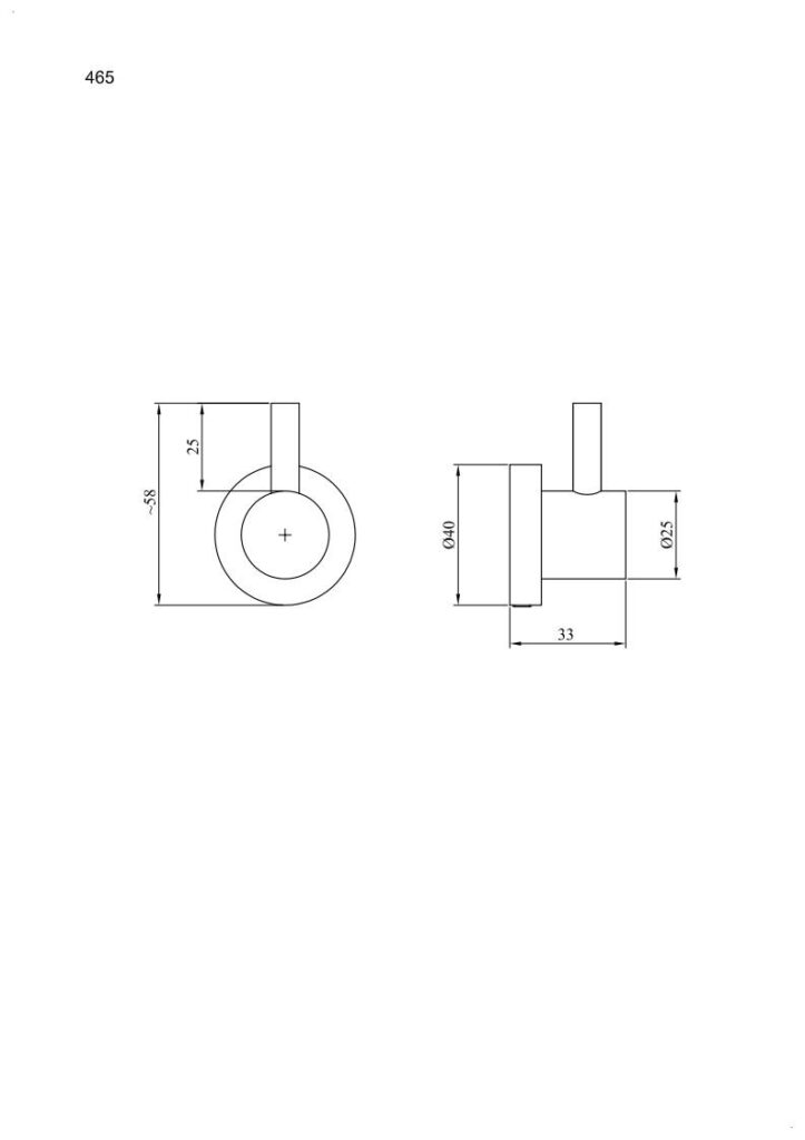 Wieszak 1-hakowy długość 3 cm ANDEX Norwegian 465SG stal nierdzewna polerowana