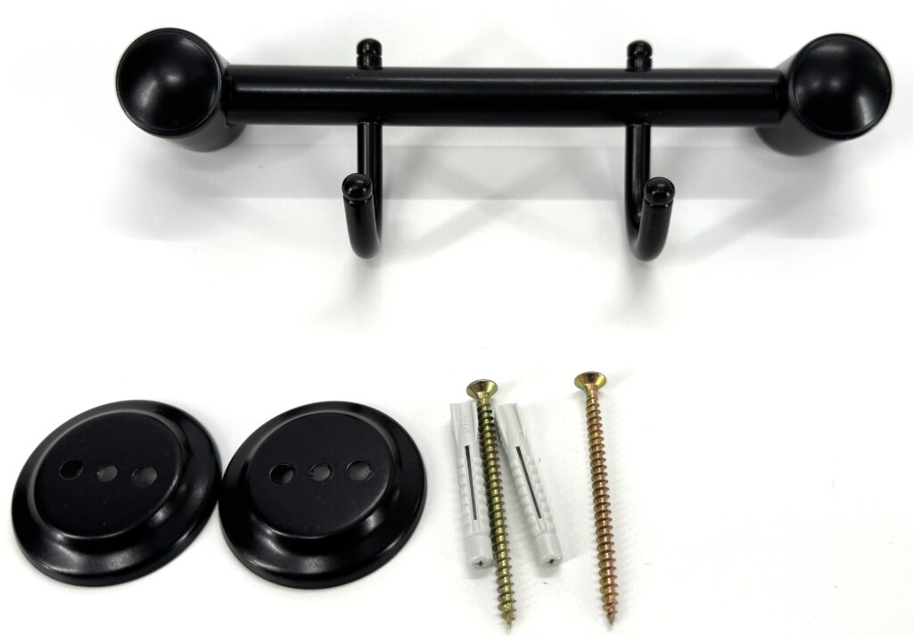 Wieszak 2-hakowy ANDEX Classic 008NG czarny