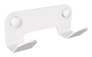 Wieszak 2-hakowy ANDEX Technic 304B stal nierdzewna biały