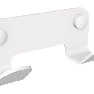 Wieszak 2-hakowy ANDEX Technic 304B stal nierdzewna biały