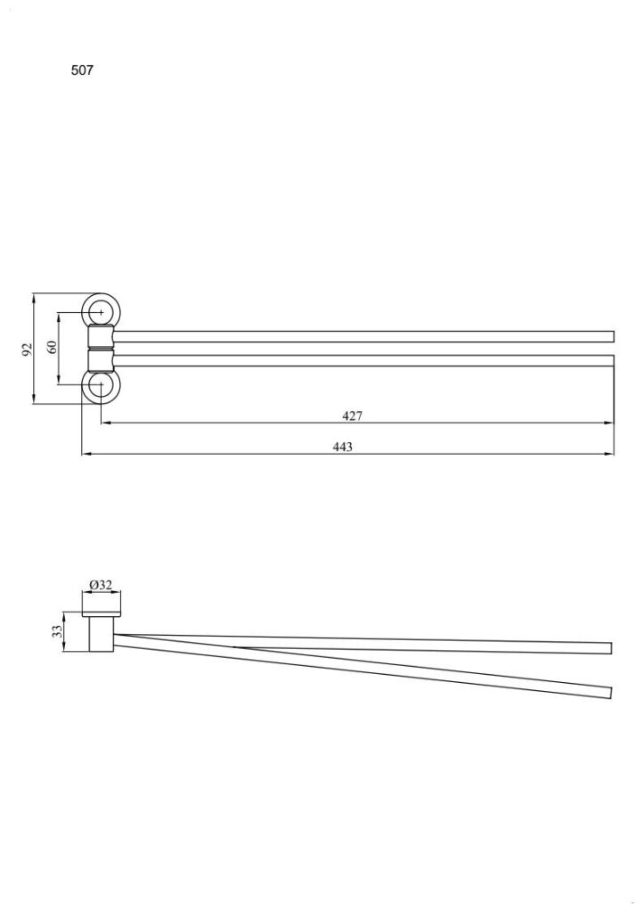 Wieszak 2-prętowy ANDEX Sanibella 507CC chrom