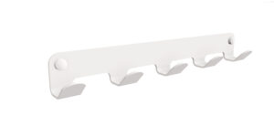 Wieszak 5-o hakowy ANDEX Technic 346B stal nierdzewna biały