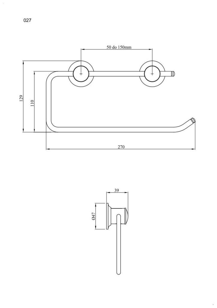 Wieszak na ręcznik papierowy ANDEX Classic 027CC chrom