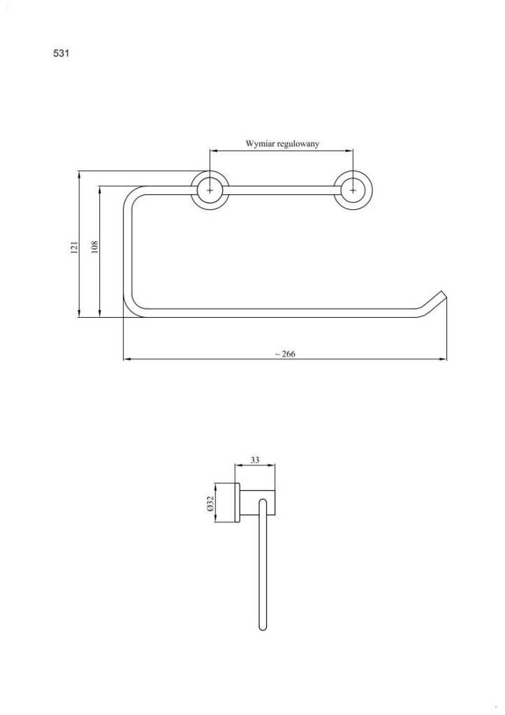 Wieszak na ręcznik papierowy ANDEX Sanibella 531B biały