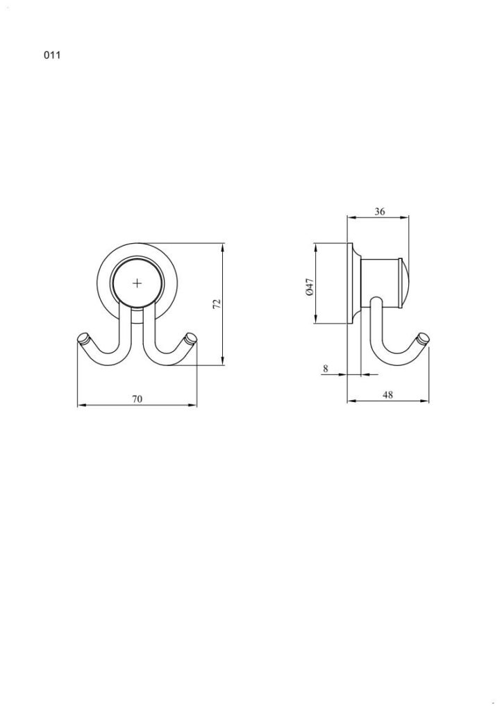 Wieszak podwójny ANDEX Classic 011NG czarny
