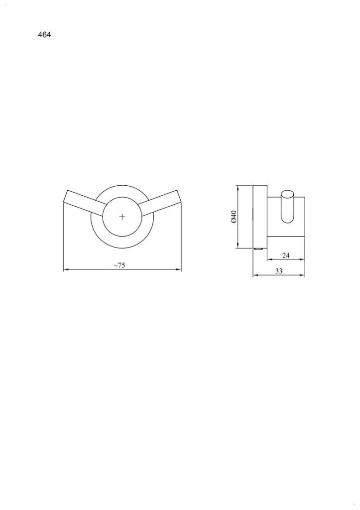 Wieszak podwójny ANDEX Norwegian 464SG stal nierdzewna polerowana