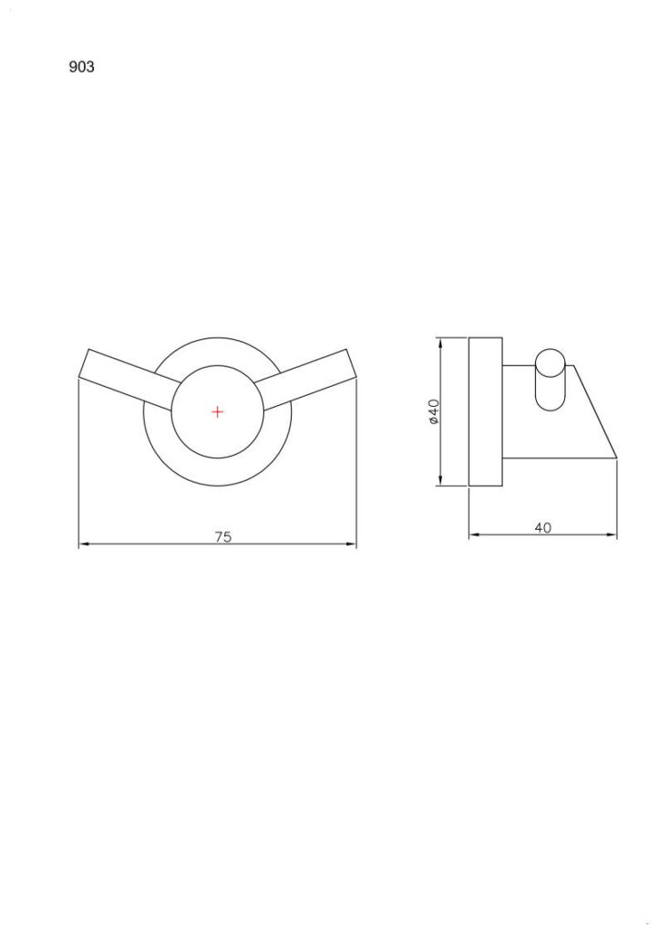 Wieszak podwójny ANDEX Novel 903SG stal nierdzewna polerowana