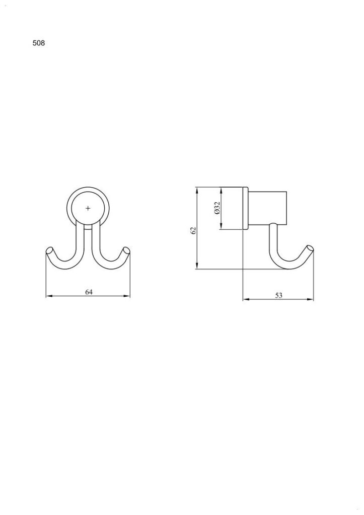 Wieszak podwójny ANDEX Sanibella 508NG czarny