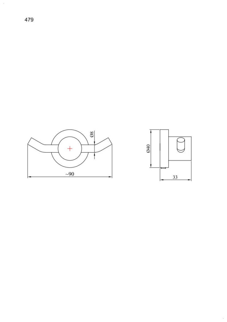 Wieszak podwójny z prętami ANDEX Norwegian 479SG stal nierdzewna polerowana