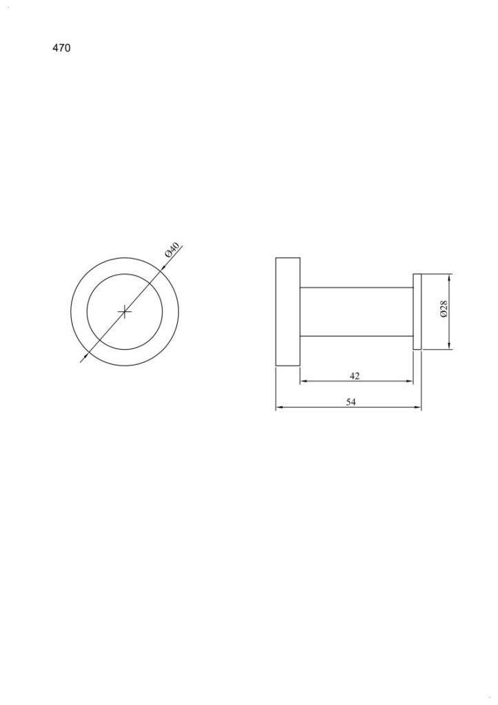 Wieszak pojedynczy długość 5 cm ANDEX Norwegian 470SG stal nierdzewna polerowana