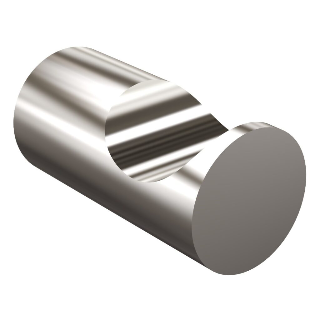 Wieszak pojedynczy z rowkiem długość 4 cm ANDEX Norwegian 469SG stal nierdzewna polerowana