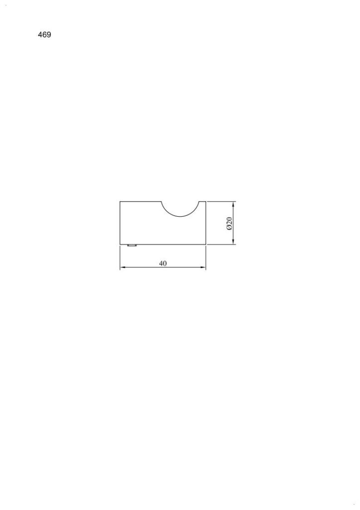 Wieszak pojedynczy z rowkiem długość 4 cm ANDEX Norwegian 469SG stal nierdzewna polerowana
