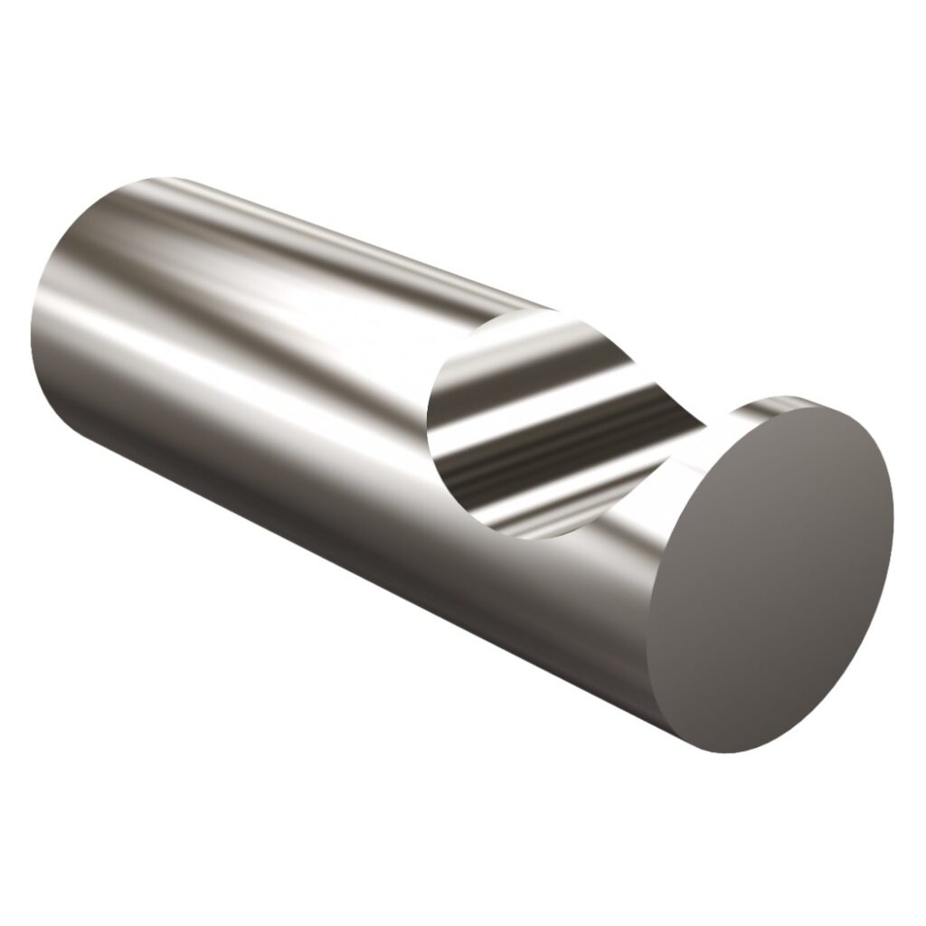 Wieszak pojedynczy z rowkiem długość 6 cm ANDEX Norwegian 468SG stal nierdzewna polerowana