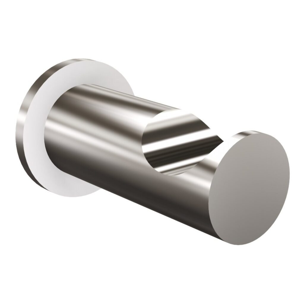 Wieszak pojedynczy z rowkiem i podkładką długość 6 cm ANDEX Norwegian 467SG stal nierdzewna polerowana