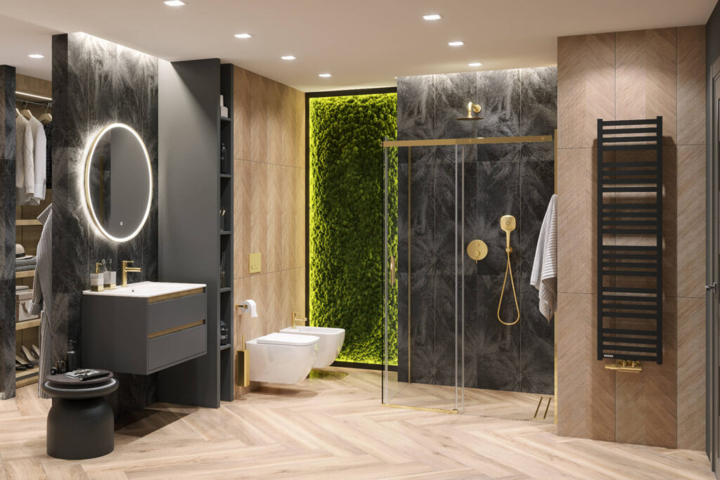 Volaro zestaw maskujący do zaworów grzejnikowych, złoty połysk