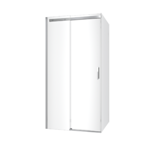 Rols kabina narożna 100×90 cm z drzwiami przesuwnymi 100 cm, powłoka Clean Control, chrom