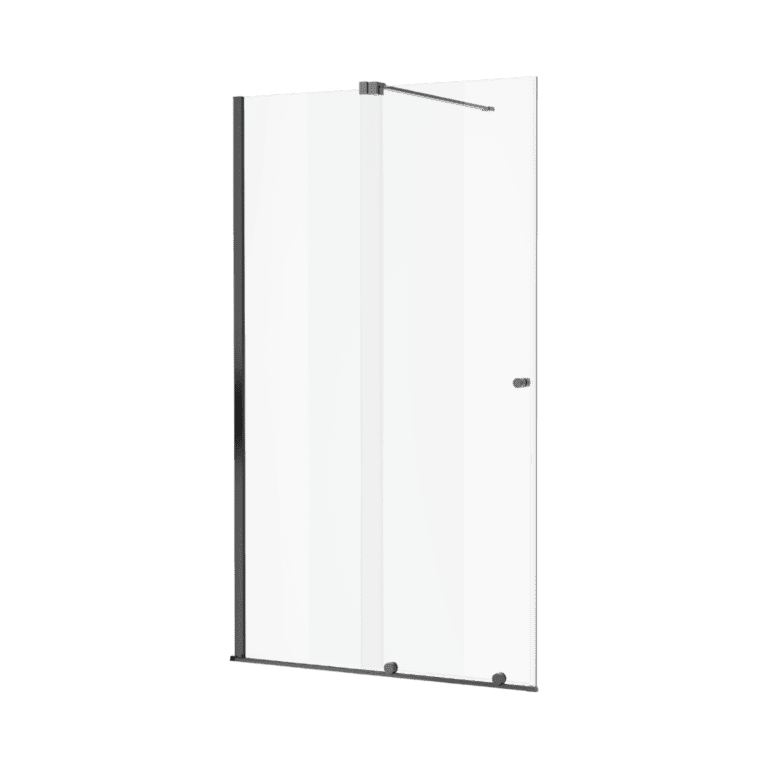 Ortigo walk-in drzwi prysznicowe przesuwne 120×200 cm, powłoka Clean Control, grafit szczotkowany