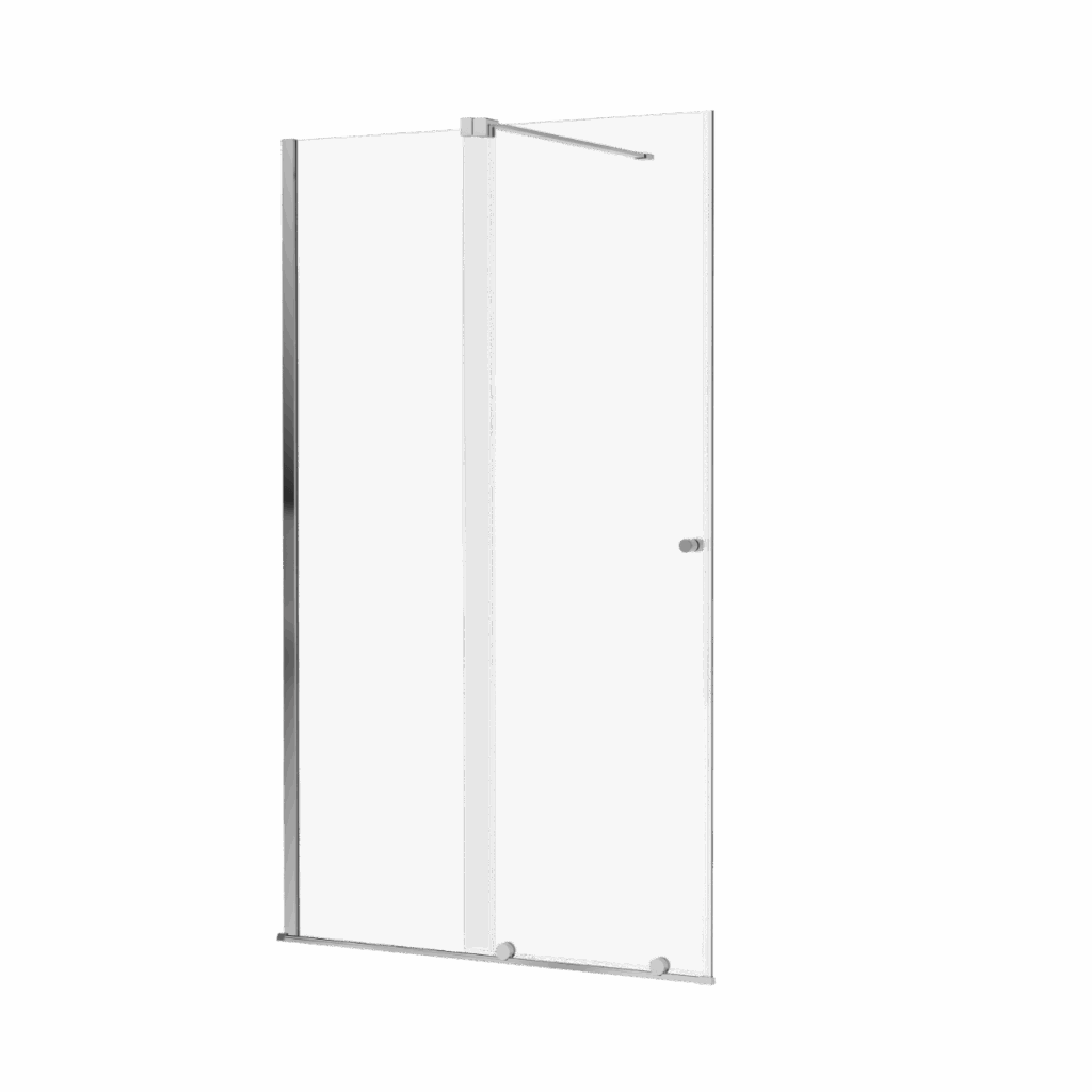 Ortigo walk-in drzwi prysznicowe przesuwne 130×200 cm, powłoka Clean Control, chrom