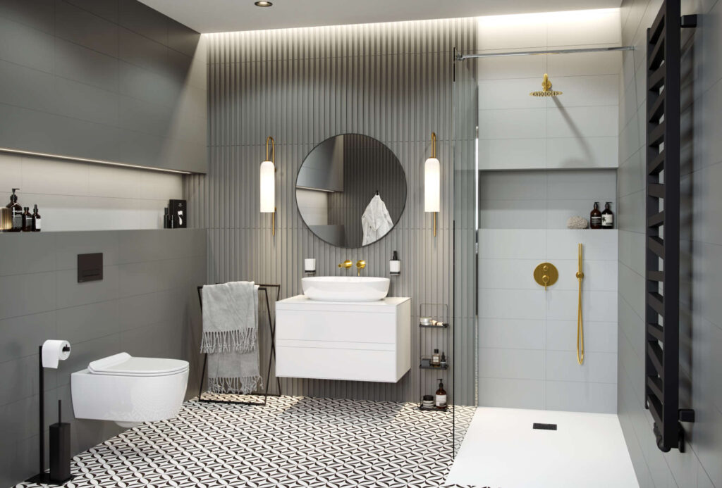 Vidoq walk-in ścianka prysznicowa prosta 110×200 cm, powłoka Clean Control, chrom