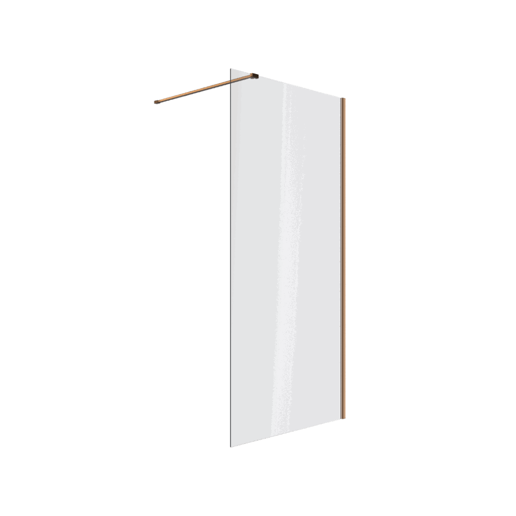 Vidoq walk-in ścianka prysznicowa prosta 80×200 cm, powłoka Clean Control, miedziany szczotkowany