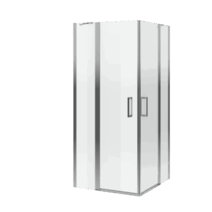 Mazo kabina narożna 90×90 cm, drzwi wahadłowe podwójne, powłoka Clean Control, chrom