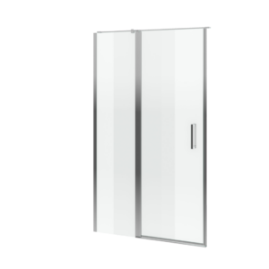 Mazo drzwi wnękowe wahadłowe pojedyncze 150×195 cm ze ścianką stałą, Clean Control, chrom