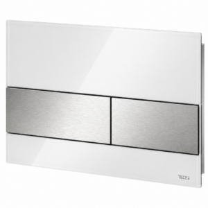 Tece Square przycisk spłukujący do WC szkło białe / stal TECE/9240801