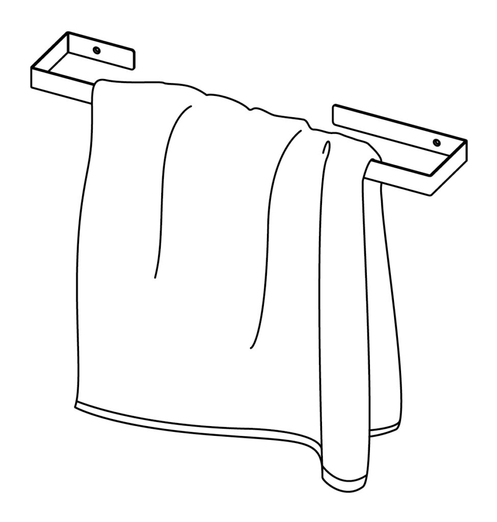 Wieszak ścienny na ręcznik – 60 cm