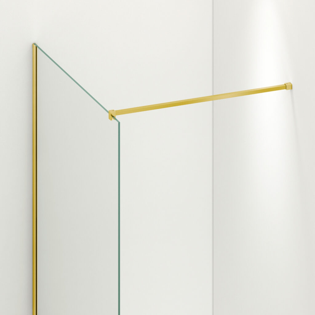Ścianka prysznicowa Beira 120 x 200 cm transparentna 8 mm złota