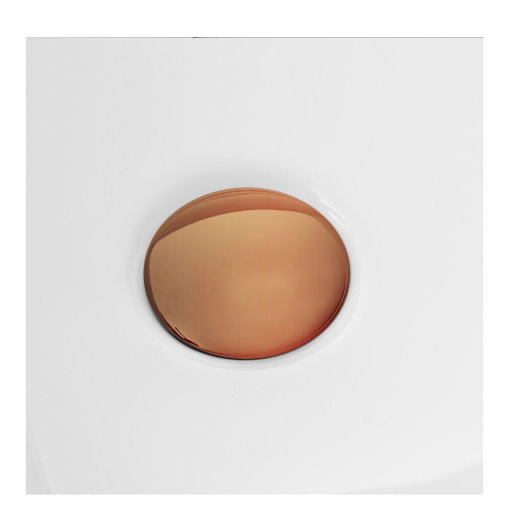 Wanna wolnostojąca narożna lewa AVOLA z pokrywką COPPER – 160 x 80 cm