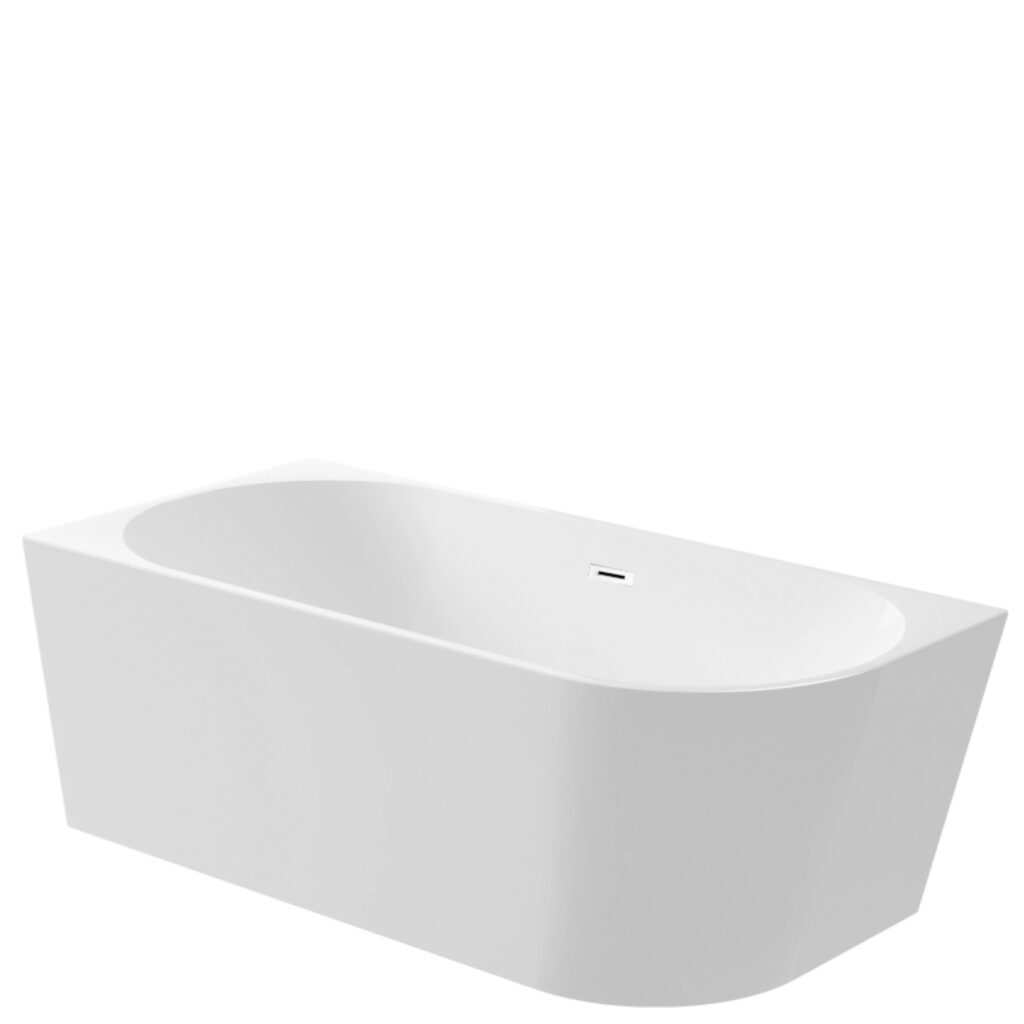 Wanna wolnostojąca narożna lewa AVOLA z pokrywką WHITE – 160 x 80 cm