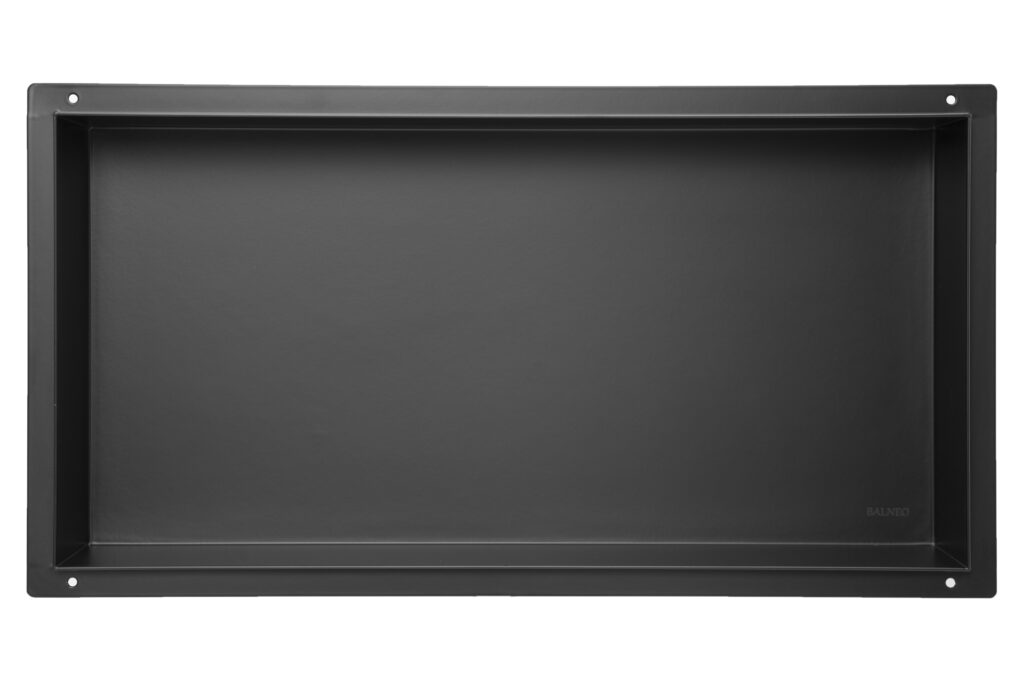 WALL-BOX No Rim Black – Półka wnękowa bezramkowa czarna 60x30x7 cm