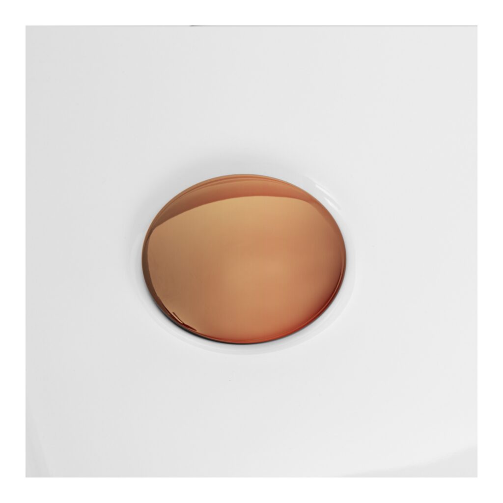 Wanna wolnostojąca narożna lewa AVOLA z pokrywką COPPER – 170 x 80 cm