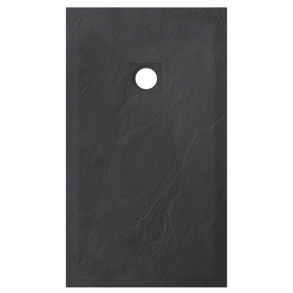 Stone Tray Dark Grey – Brodzik z konglomeratu mineralnego „F” Ciemnoszary 80 x 120 x 2,5 cm