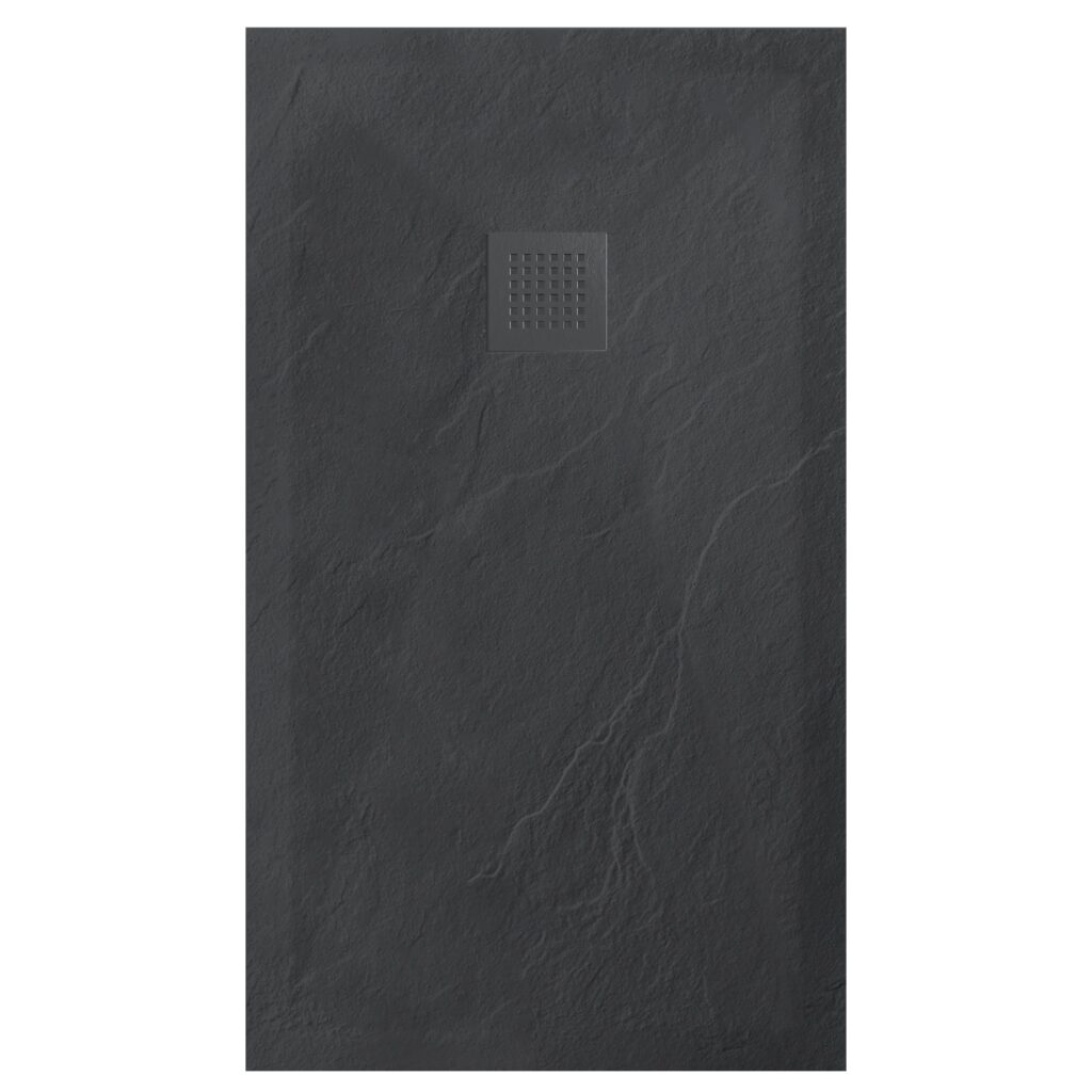 Stone Tray Dark Grey – Brodzik z konglomeratu mineralnego „F” Ciemnoszary 80 x 140 x 2,5 cm