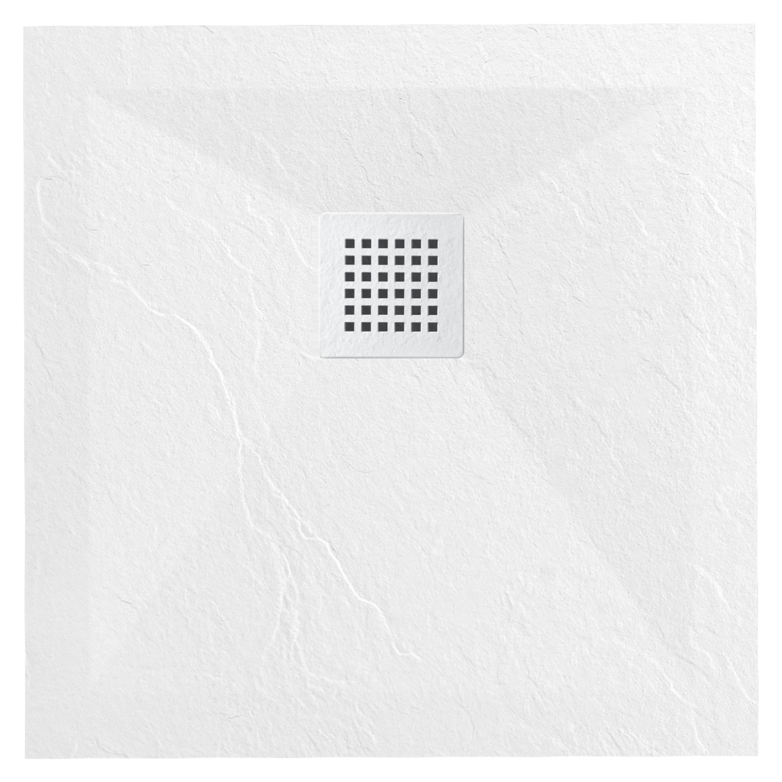 Stone Tray White – Brodzik z konglomeratu mineralnego „F” Biały 90 x 90 x 2,5 cm