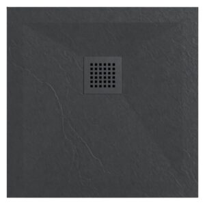 Stone Tray Dark Grey - Brodzik z konglomeratu mineralnego "F" Ciemnoszary 90 x 90 x 2,5 cm