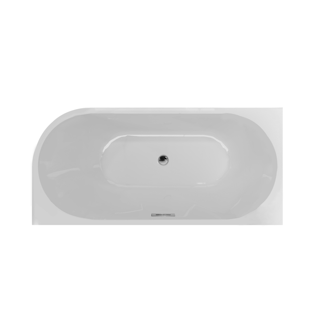 Wanna wolnostojąca narożna lewa AVOLA WHITE – 160 x 80 cm