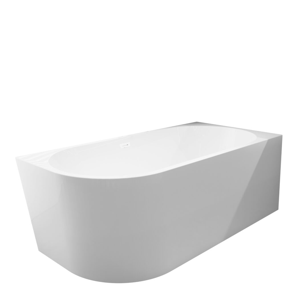 Wanna wolnostojąca narożna prawa AVOLA z pokrywką WHITE – 160 x 80 cm