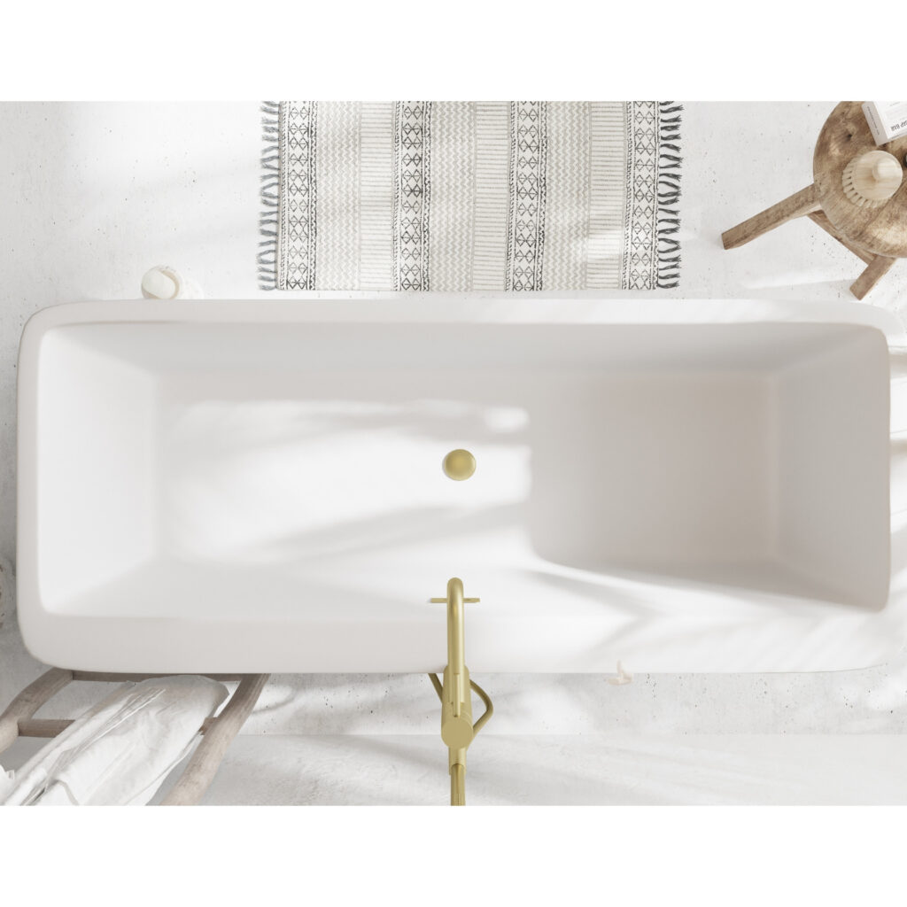 Wanna wolnostojąca ROMA z pokrywką GOLD  – 170 x 80 cm